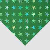 Modern Twinking Stars, Emerald and Lime Green Tissuepapier (Detail)