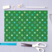 Modern Twinking Stars, Emerald and Lime Green Tissuepapier (Craft)