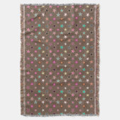 Modern Twinking Stars, Taupe Tan & multi Pastels Deken (Voorkant Verticaal)