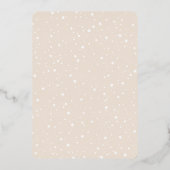 Modern Twinkle Little Star Baby shower Roos Gold Folie Uitnodiging (Achterkant)