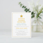 Modern Twinkle Twinkle Little Star Baby shower Kaart (Staand voorkant)