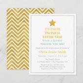 Modern Twinkle Twinkle Little Star Baby shower Kaart (Voorkant / Achterkant)