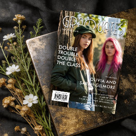 Modern Twins Graduation Magazine Cover TMF26 Kaart