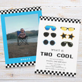 Modern Two Cool Sunbril tweede verjaardag Kaart