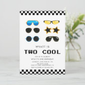 Modern Two Cool Sunbril tweede verjaardag Kaart (Staand voorkant)
