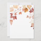 Modern Two Hearts Herfst in Love Wedding Kaart (Achterkant)