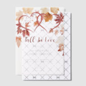 Modern Two Hearts Herfst in Love Wedding Vellum Uitnodigingen (Offset (Uitnodiging))