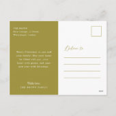 Modern Two Photo Family Christmas Holiday Postcard Feestdagenkaart (Achterkant)