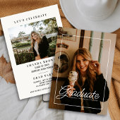 Modern Two Photo Magazine Hoesje Afstuderen 2025 Kaart