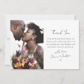 Modern Two Photo Wedding Bedankkaart (Voorkant)