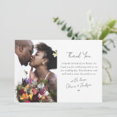 Modern Two Photo Wedding Bedankkaart (Staand voorkant)