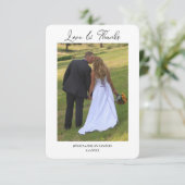Modern Two Photo Wedding Love and Bedankt (Staand voorkant)