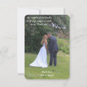 Modern Two Photo Wedding Love and Bedankt (Achterkant)