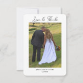 Modern Two Photo Wedding Love and Bedankt (Voorkant)