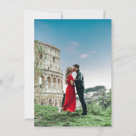 Modern Two Photo Wedding Save the Date (Achterkant)