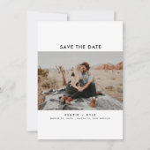 Modern Two Photo Wedding Save the Date (Voorkant)