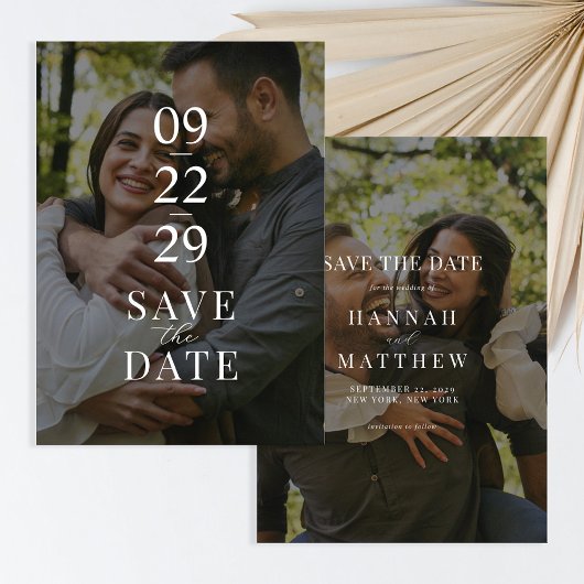 Modern Two Photo Wedding Save The Date