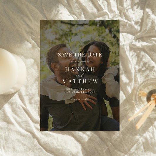 Modern Two Photo Wedding Save The Date