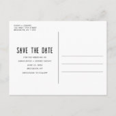 Modern Two Photo Wedding Save the Date Postcard Aankondigingskaart (Achterkant)