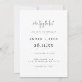 Modern Tying the Knot Wedding Plain Text Kaart (Voorkant)