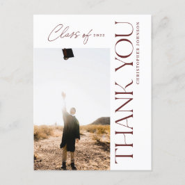 Modern Type Afstuderen Dank je wel Briefkaart