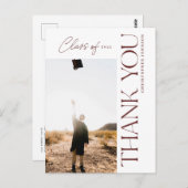 Modern Type Afstuderen Dank je wel Briefkaart (Voorkant / Achterkant)