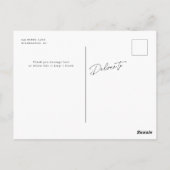 Modern Type Afstuderen Dank je wel Briefkaart (Achterkant)