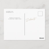 Modern Type Afstuderen Hartelijk dank Foto Gold Briefkaart (Achterkant)