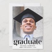 Modern Type Foto Afstuderen Aankondiging (Voorkant)