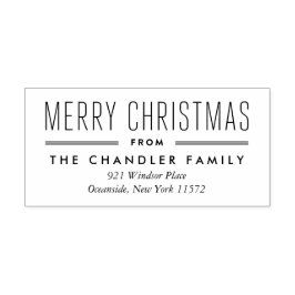 Modern Type Kerst retour adres stempel