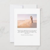 Modern Type Love & Bedankt 2 Foto Weddenschap (Achterkant)