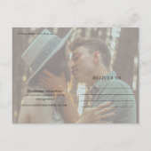 Modern Type Overlay Photo Wedding Uitnodiging Briefkaart (Achterkant)
