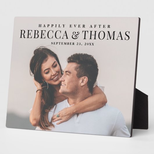 Modern Type Photo Wedding Fotoplaat (Zijkant)