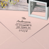 Modern type retour adres stempel