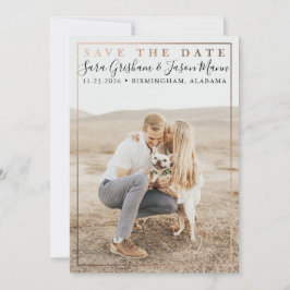 Modern type save the date