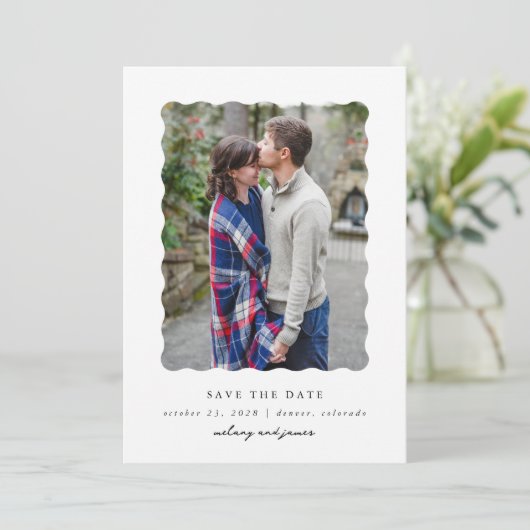 Modern type save the date (Staand voorkant)