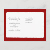 Modern Type Save the Date Bold Wedding Briefkaart (Achterkant)