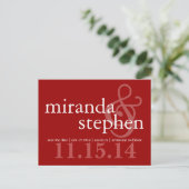 Modern Type Save the Date Bold Wedding Briefkaart (Staand voorkant)