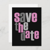 Modern type Save the Date Briefkaart (Voorkant / Achterkant)