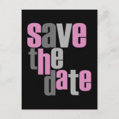 Modern type Save the Date Briefkaart (Voorkant)