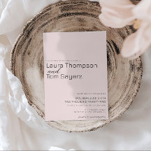 Modern Type Simple Muted Pink Wedding