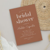 Modern Type Terracotta Boho Vrijgezellenfeest Kaart