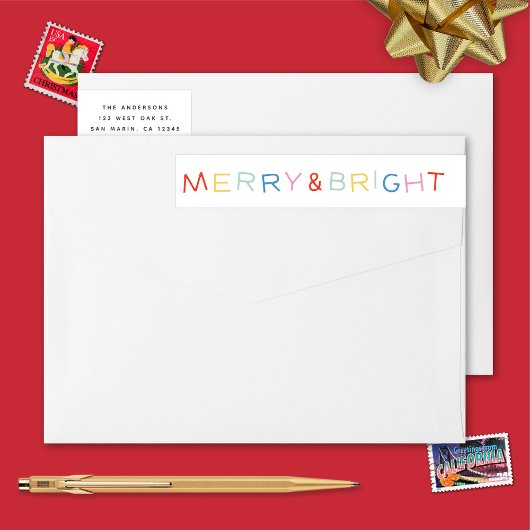 Modern Type Vakantie Vrolijk & Helder Terugkeeradr