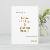 Modern Type Weddenschap Kaart (Staand voorkant)