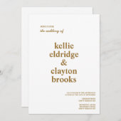 Modern Type Weddenschap Kaart (Voorkant / Achterkant)