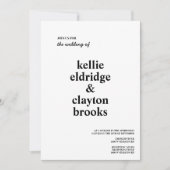 Modern Type Weddenschap Kaart (Voorkant)