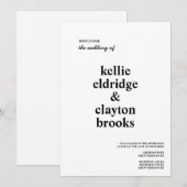 Modern Type Weddenschap Kaart (Voorkant / Achterkant)