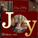 Modern  Typewriter Familie Kerstfoto Folie Feestdagenkaart<br><div class="desc">Verhoog uw vakantiegroeten met onze Typewriter Family Christmas Photo Folie Holiday Kaart. Deze elegante kaart is voorzien van een prachtige combinatie van donkerrode en gouden accenten, waardoor een verfijnde en feestelijke achtergrond ontstaat voor de gekoesterde foto van uw familie. Het minimalistische en schone ontwerp van deze kaart laat uw vakantieboodschap...</div>