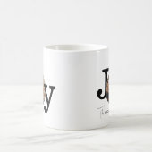 Modern Typewriter Familie Kerstfoto Koffiemok (Center)