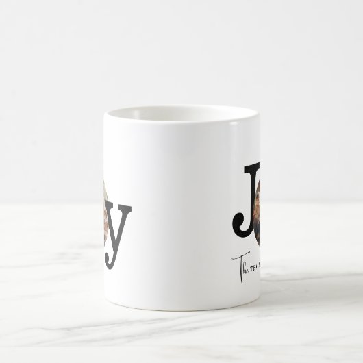 Modern  Typewriter Familie Kerstfoto Koffiemok (Center)